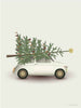 Vissevasse Christmas Tree & Little Car Poster, 15 X21 Cm