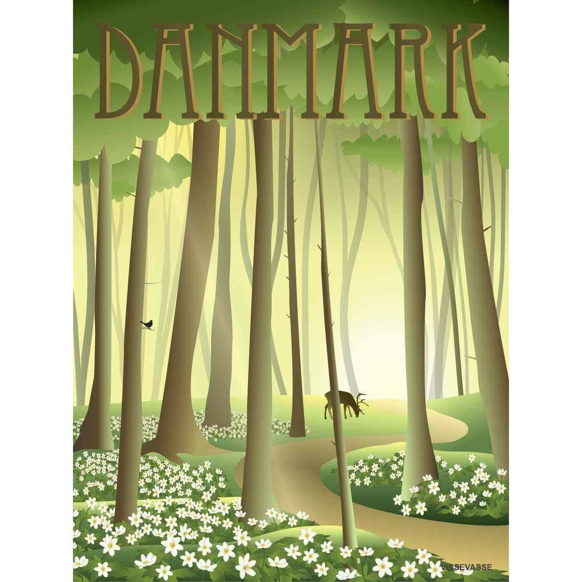 Vissevasse Dänemark Anemone Poster, 30 X40 Cm