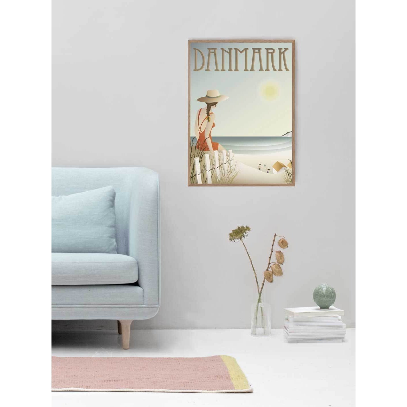 Vissevasse Denemarken Beach Poster, 15 x21 cm