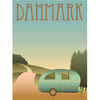 Vissevasse Denemarken campingposter, 30 x40 cm