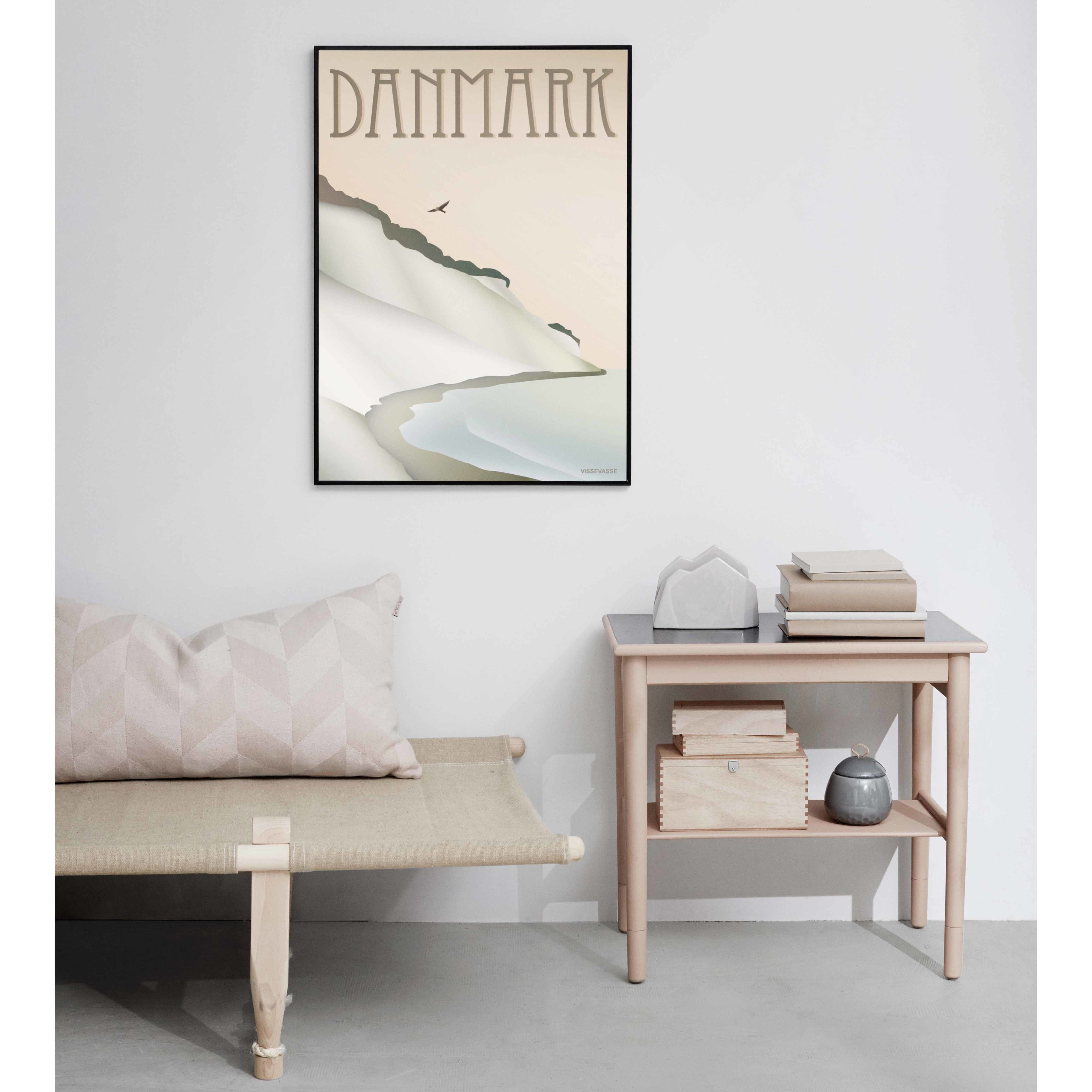 Vissevasse Denmark Cliff Poster, 15 X21 Cm