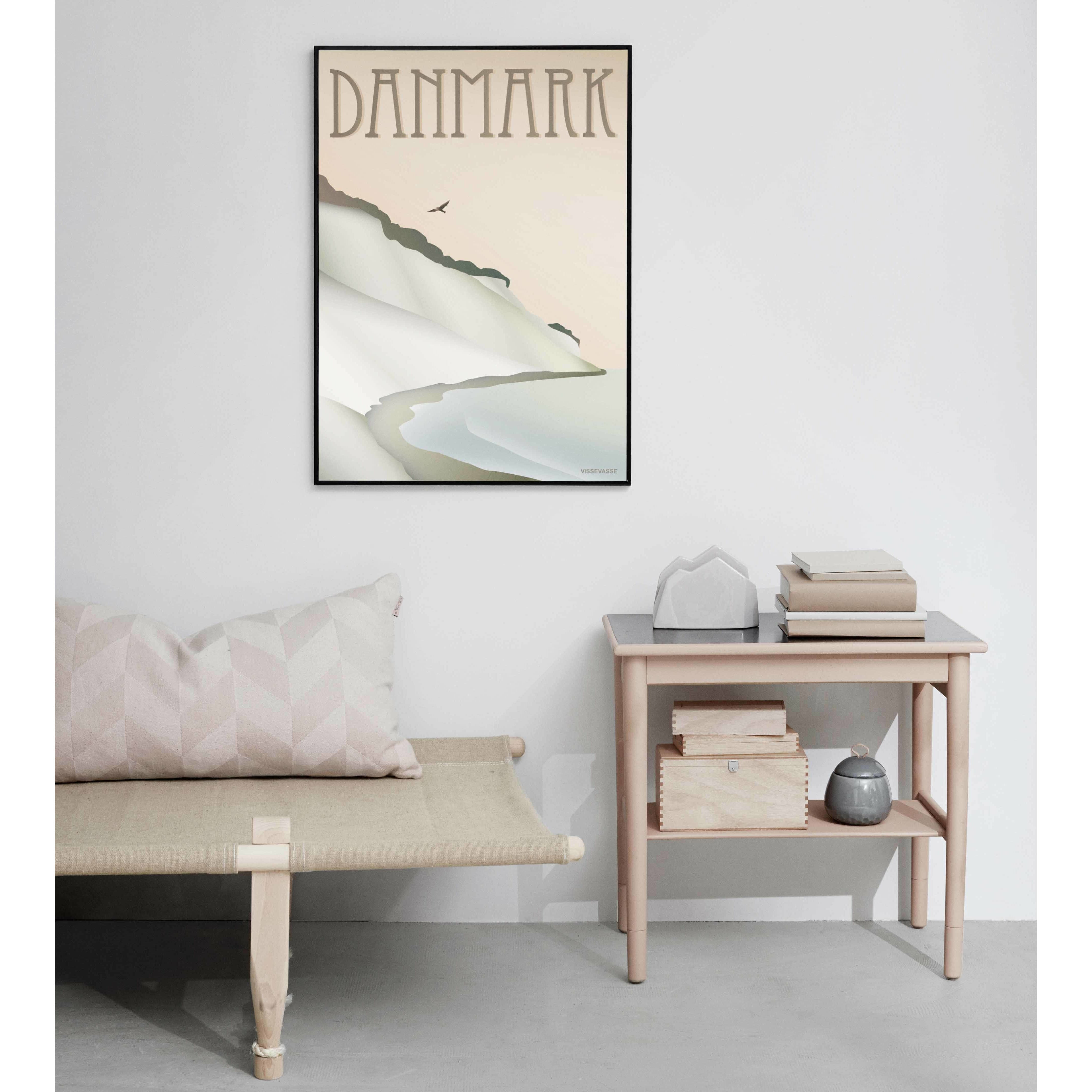 Vissevasse Affiche de falaise du Danemark, 50 x70 cm