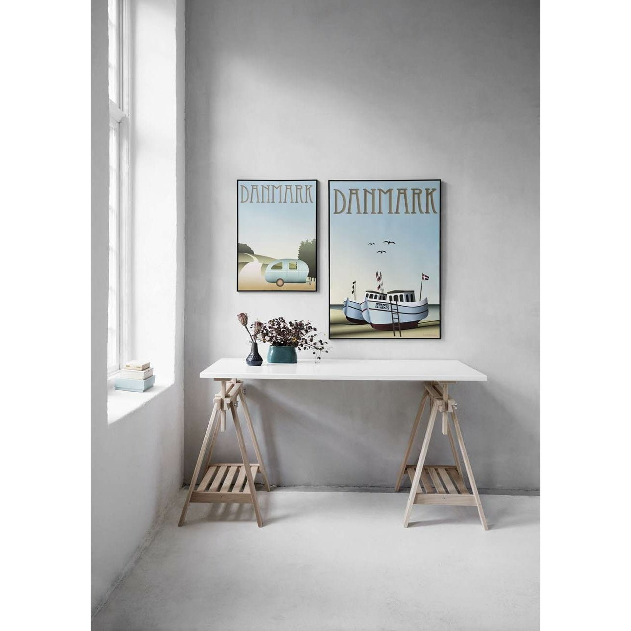 Vissevasse Affiche de bateaux de pêche au Danemark, 50 x70 cm