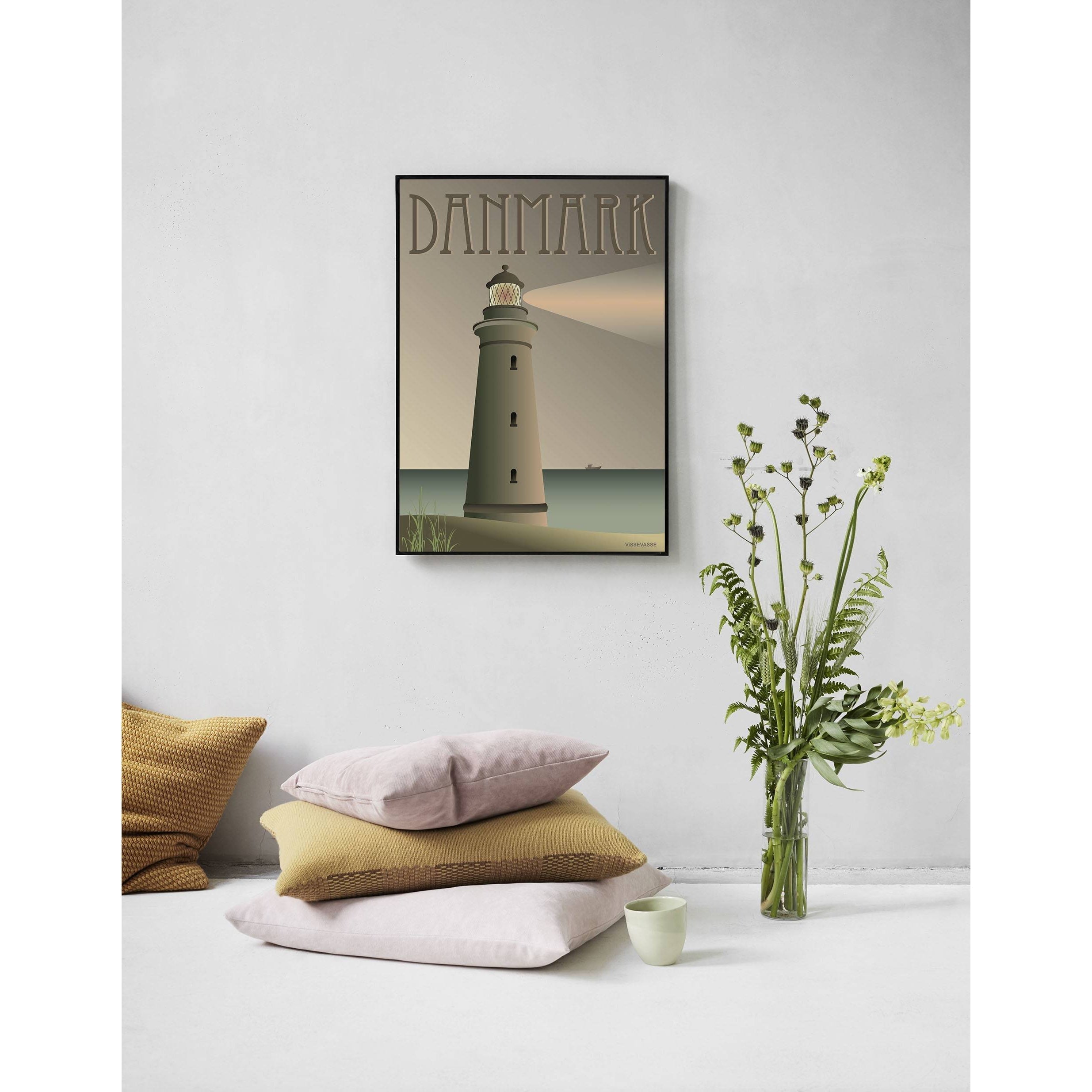 Vissevasse Denmark Lighthouse Poster, 15 X21 Cm