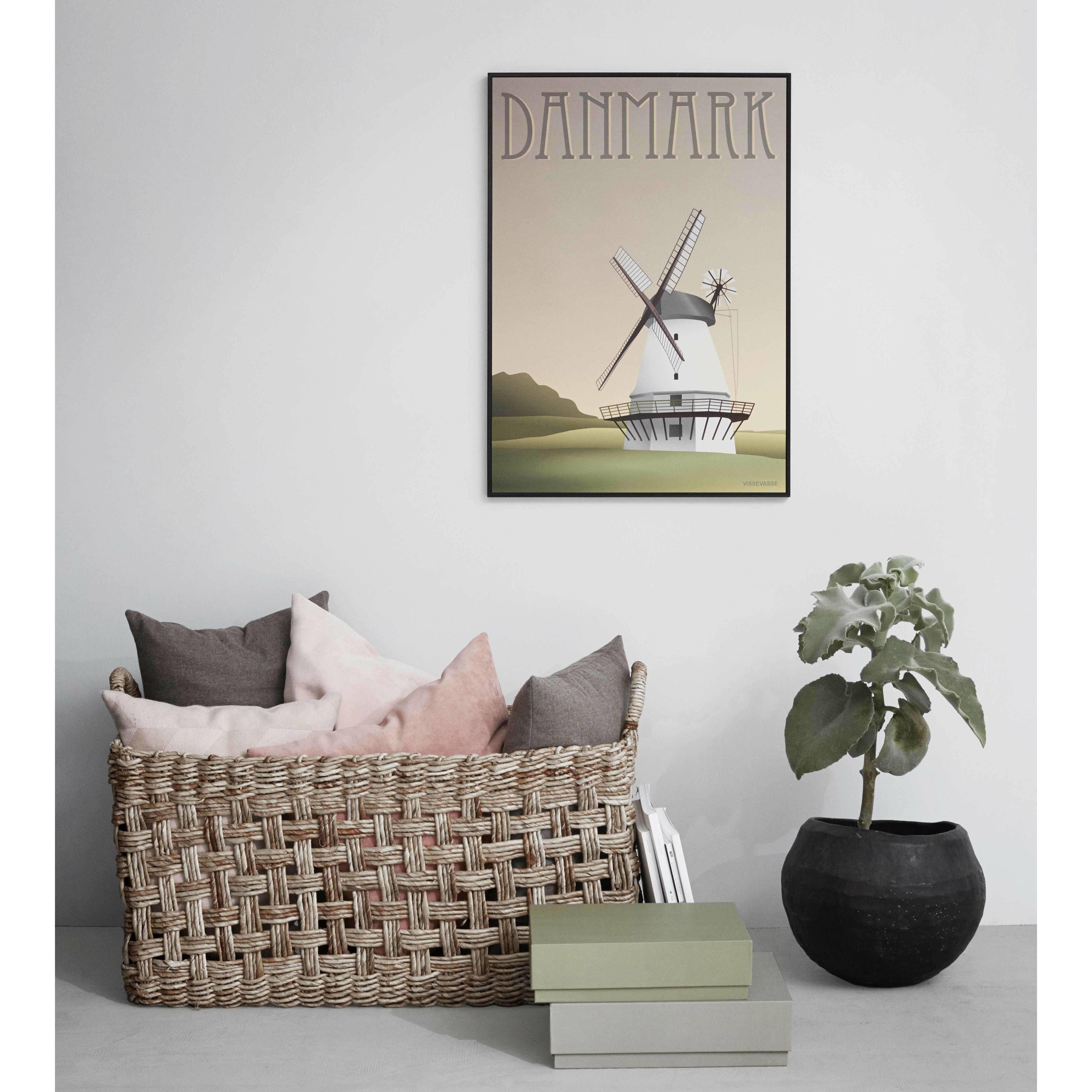 Vissevasse Denmark Mill Poster, 30 X40 Cm