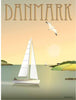 Vissevasse Dänemark Segelboot Poster, 15 X21 Cm