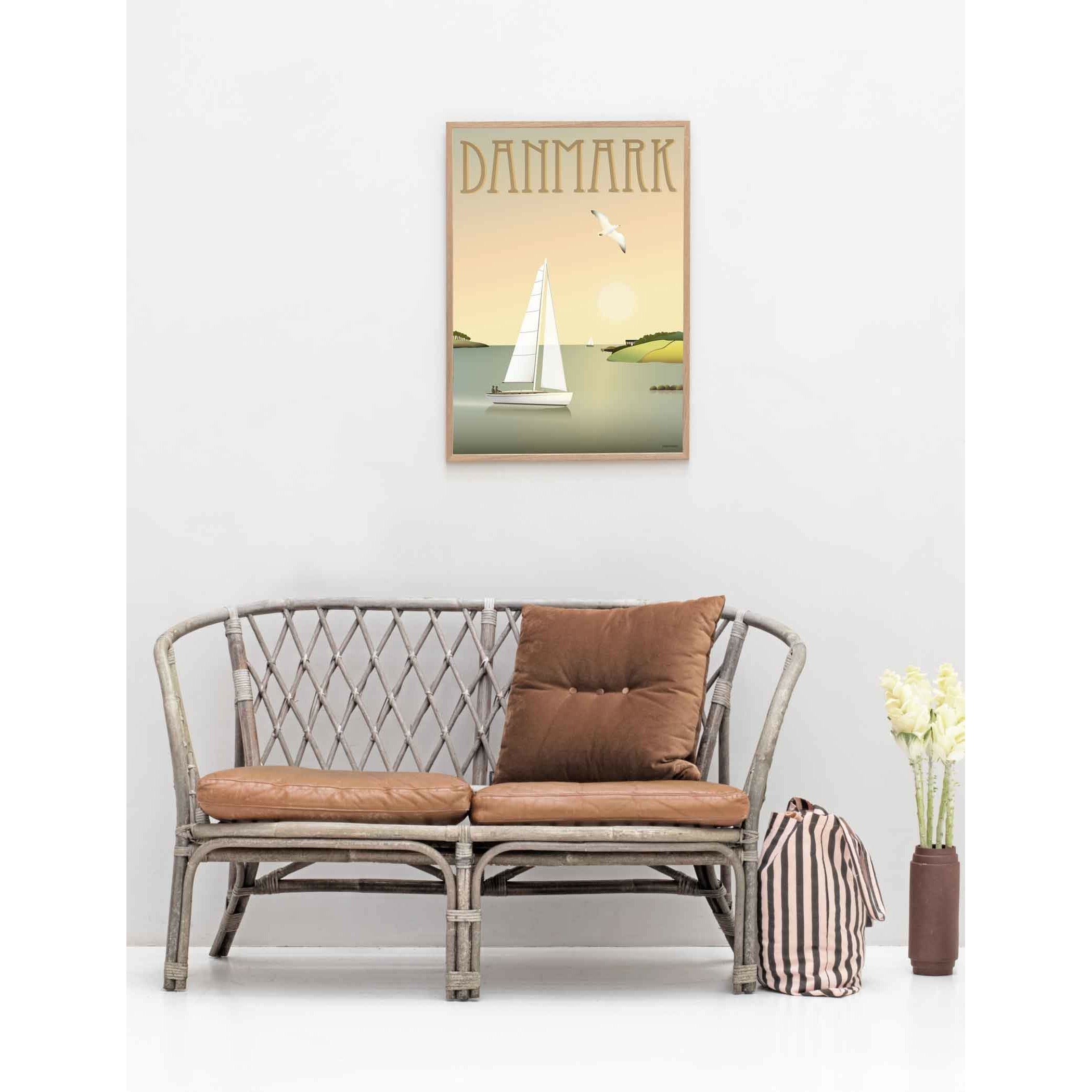 Vissevasse Denmark Sailboat Poster, 30 X40 Cm