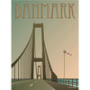 Vissevasse Denmark StoreBælts Bridge Poster, 30 x40 cm