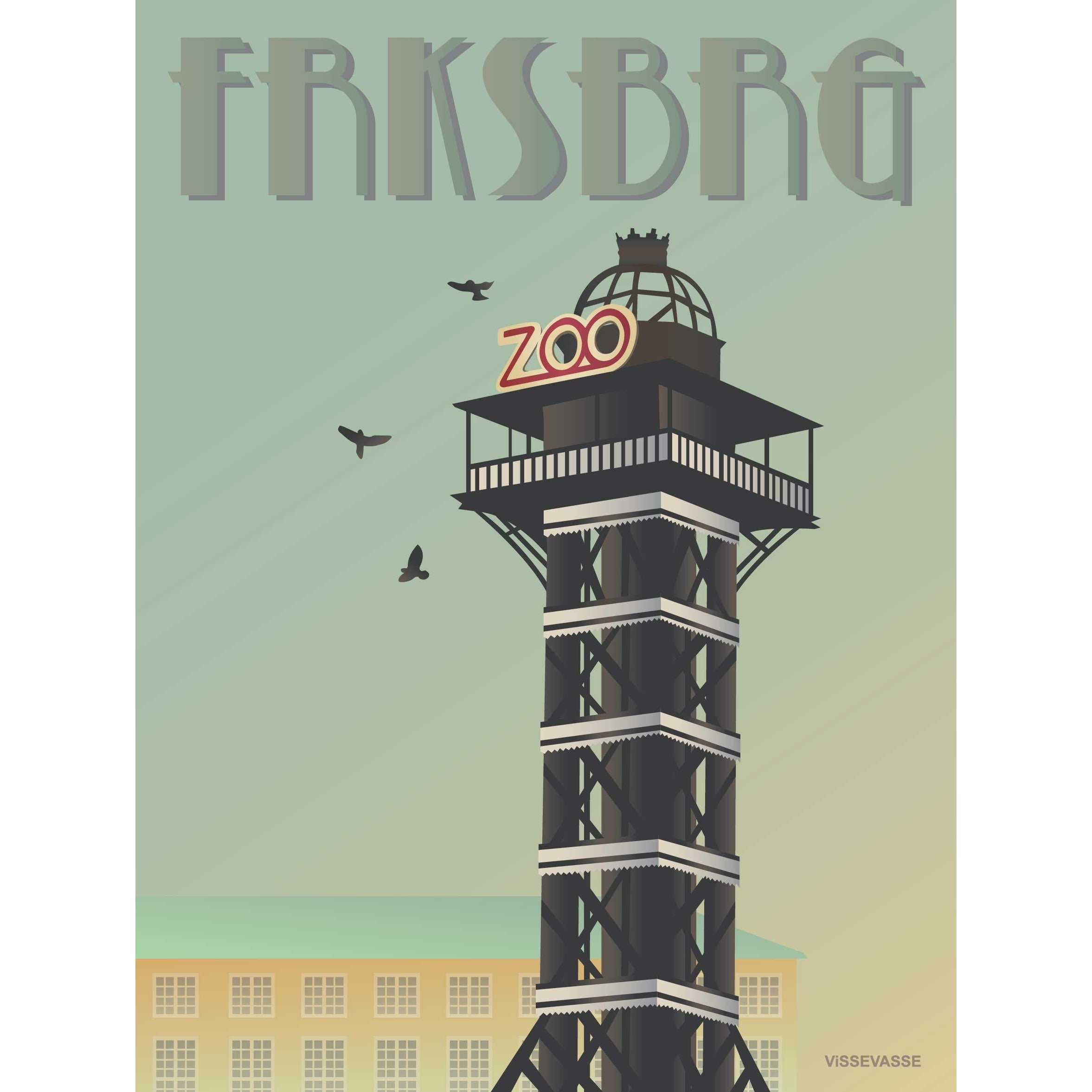 Vissevasse Frederiksberg Zoo Tower Poster, 30 x40 cm