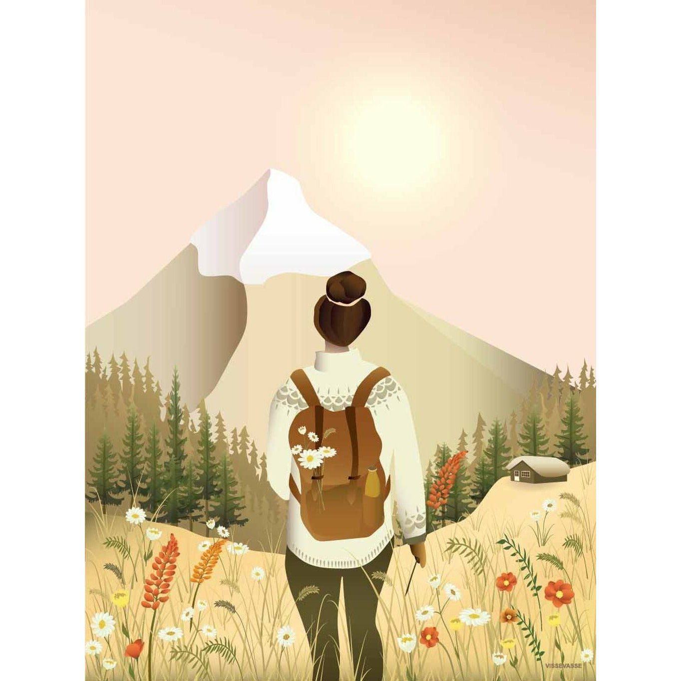 Vissevasse Poster de randonnée avec moi, 50 x70 cm