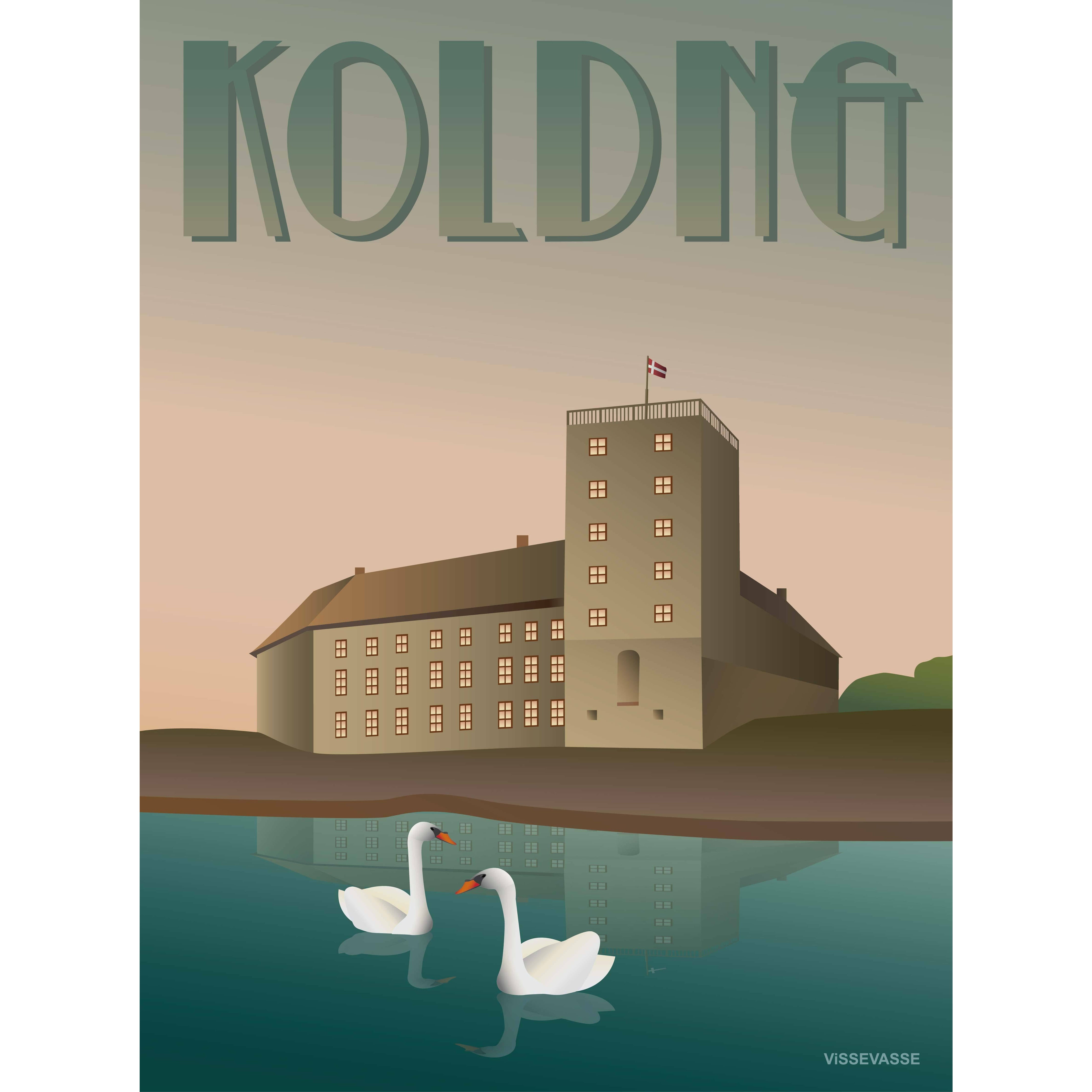 Vissevasse Kolding Koldinghaus poster, 30 x40 cm