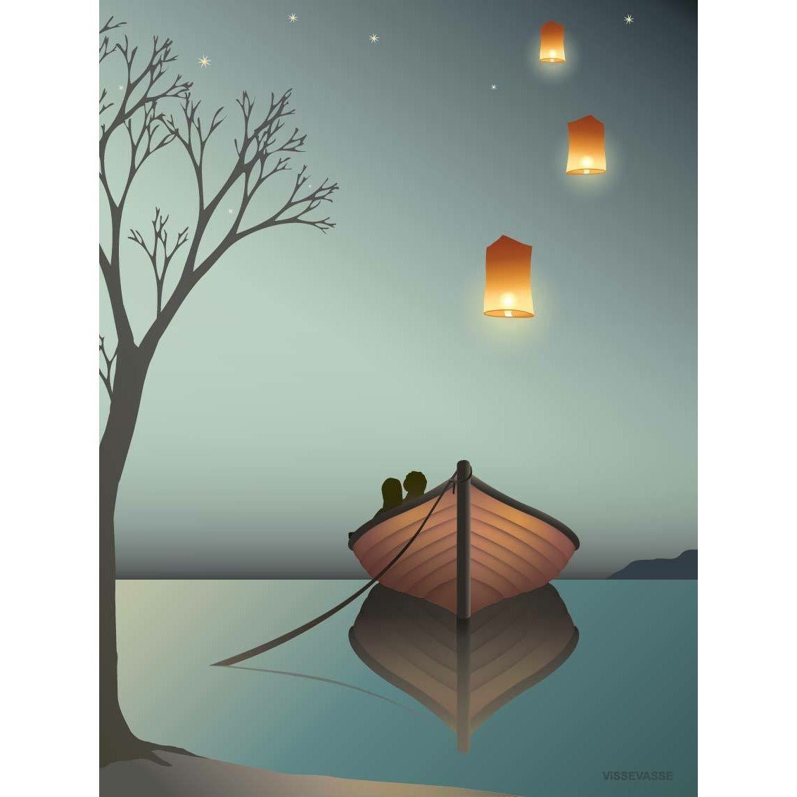 Vissevasse Affiche de lantern, 70 x100 cm