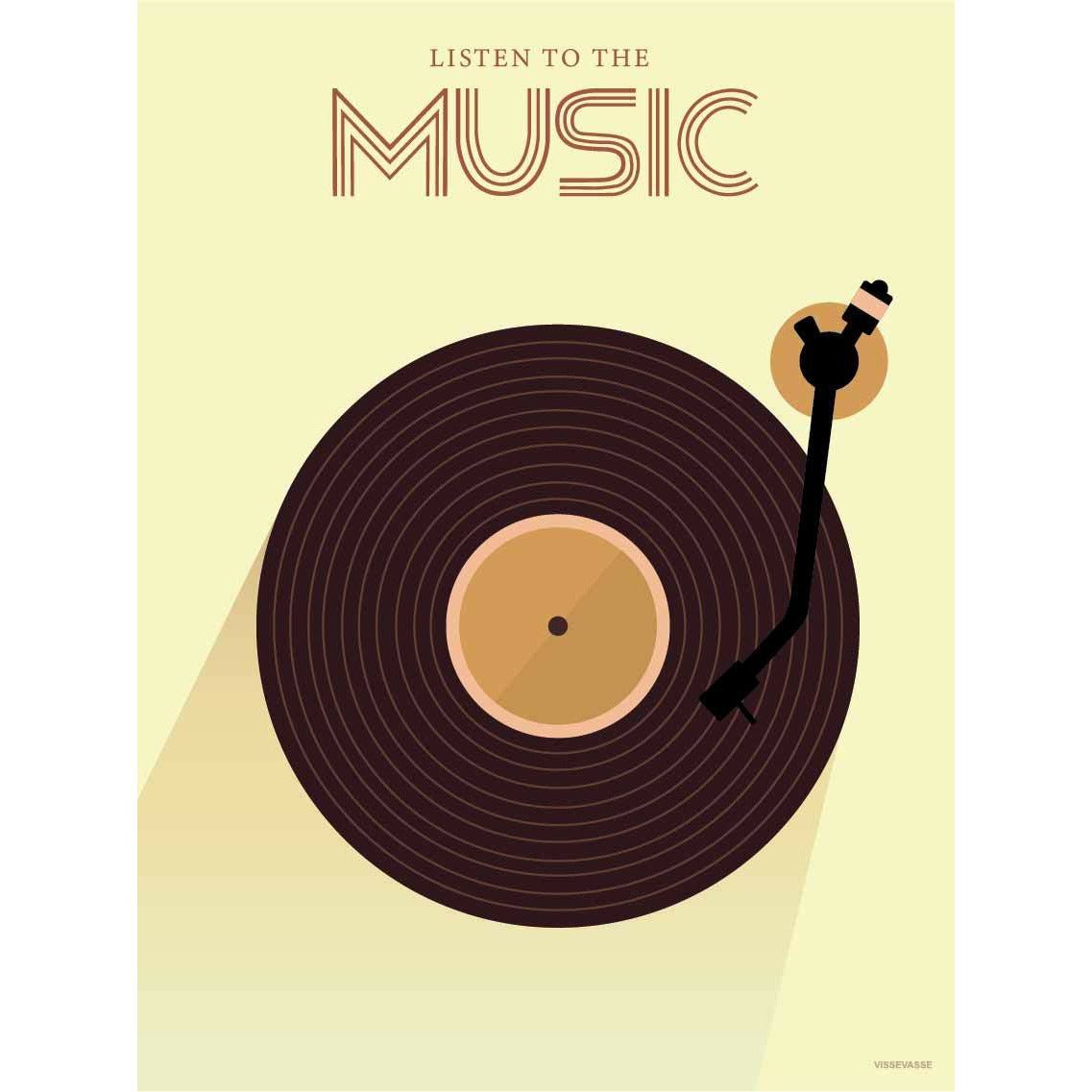 Vissevasse Hören Sie die Musik Poster, 50 X70 Cm