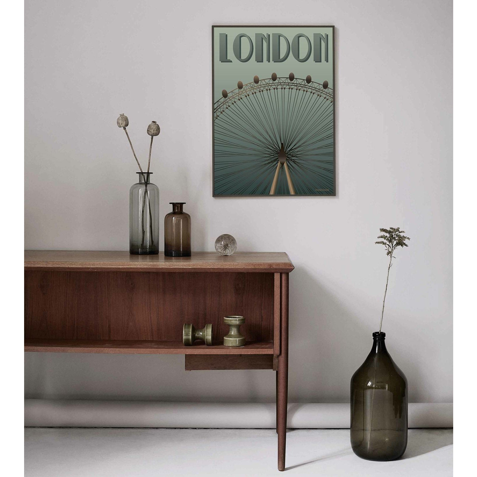 Vissevasse London Eye Poster, 30 X40 cm