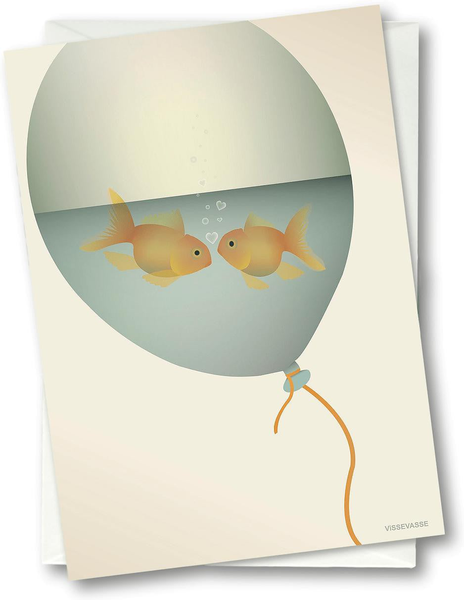 Vissevasse Love In A Bubble Greeting Card, 10,5x15cm