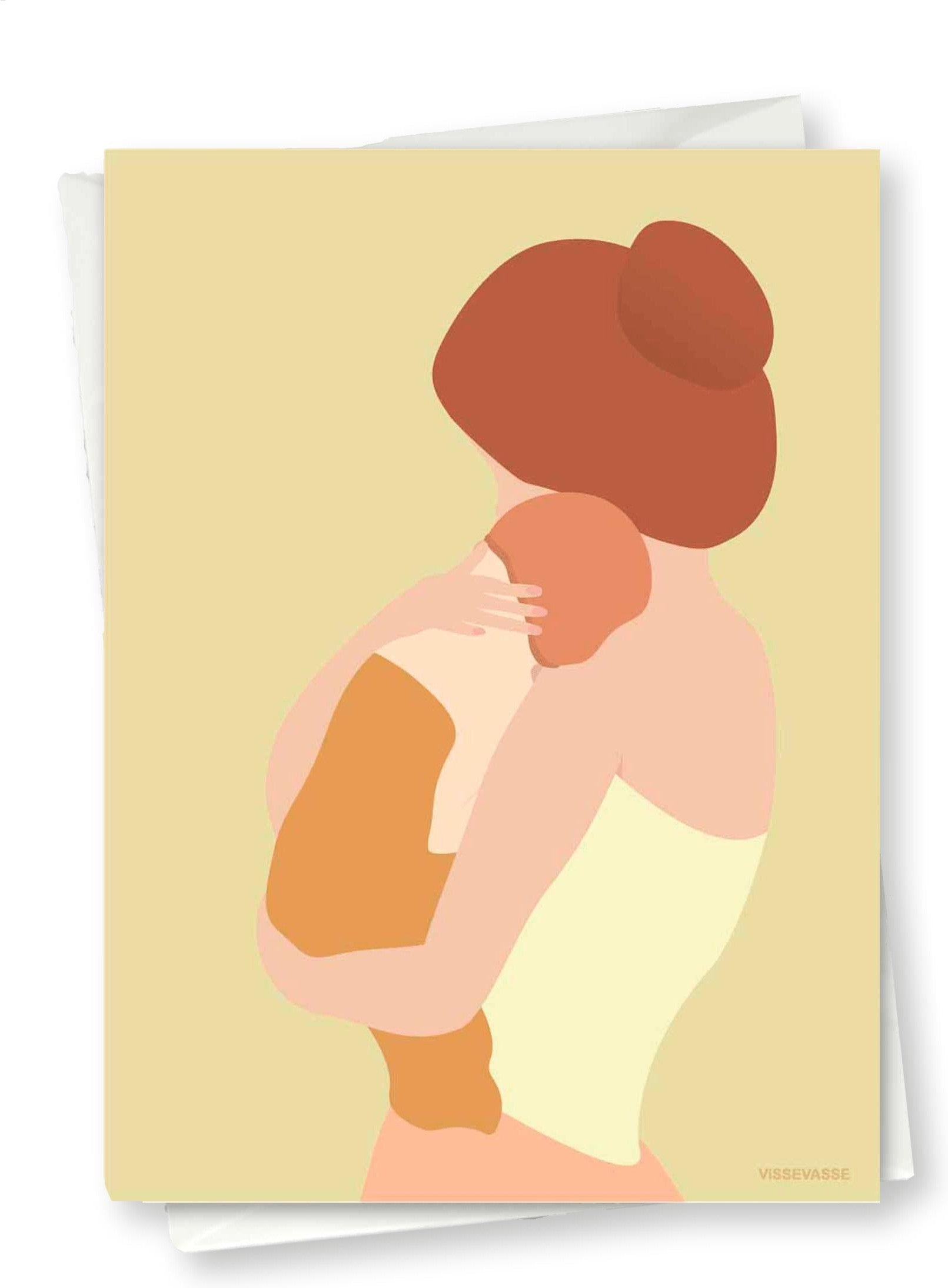 Vissevasse Motherhood gratulasjonskort, 10x15 cm