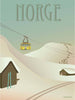 Vissevasse Norwegen Schnee Poster, 15 X21 Cm