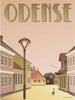 Vissevasse Odense Entlein Poster, 15 X21 Cm