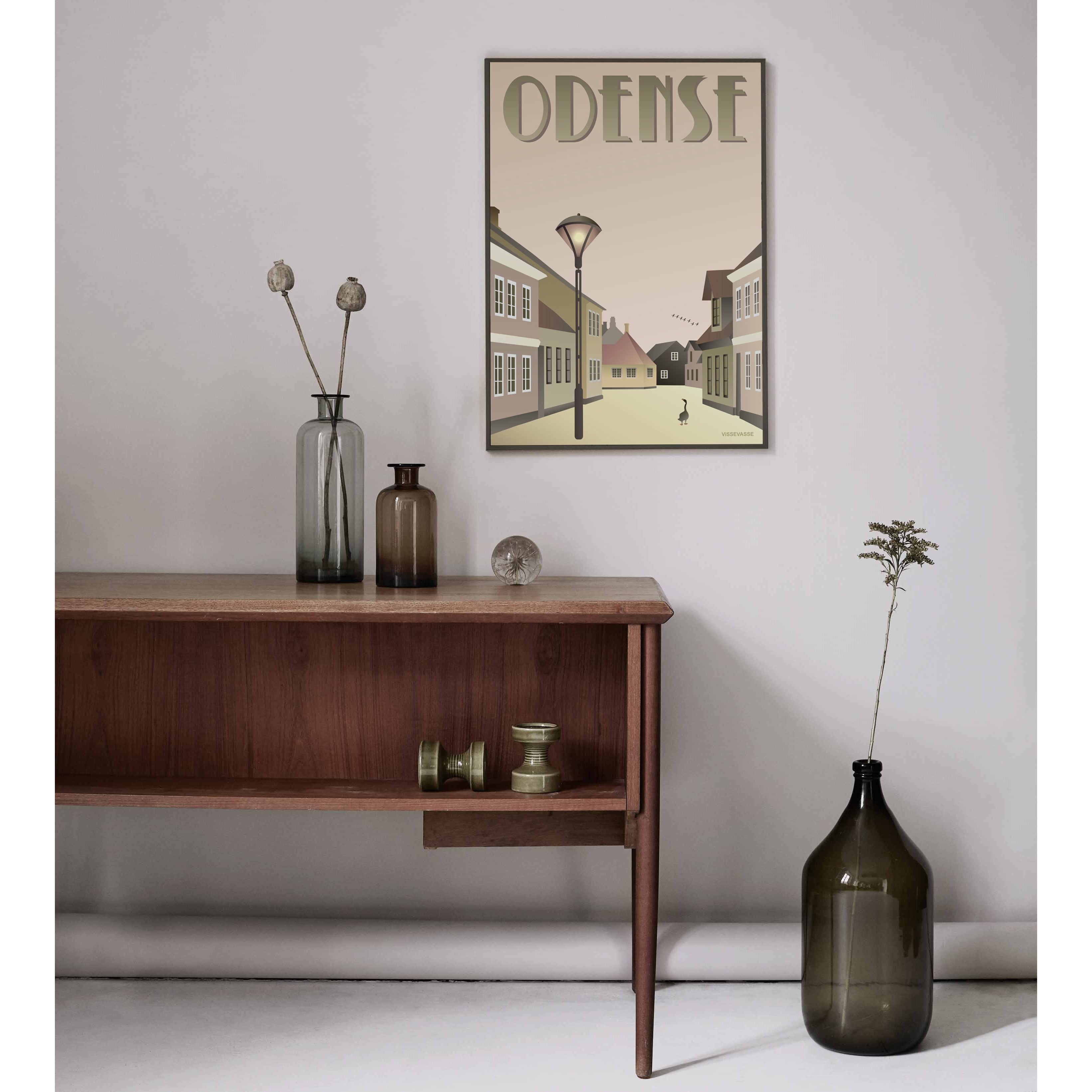 Vissevasse Odense Entlein Poster, 50 X70 Cm