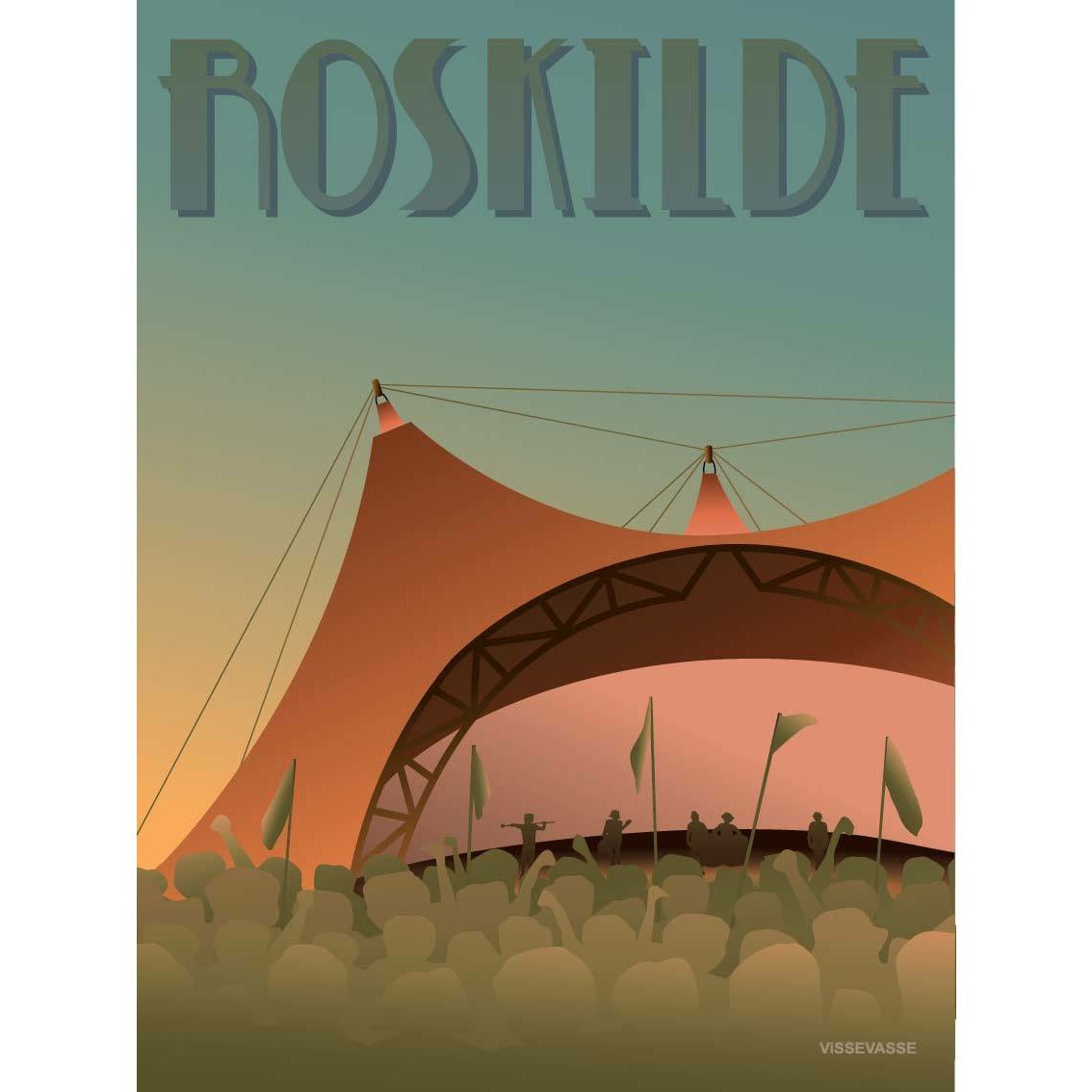 Poster del Vissevasse Roskilde Festival, 30 x40 cm