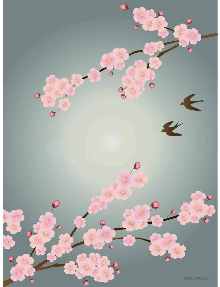 Vissevasse Sakura -poster, 15 x21 cm