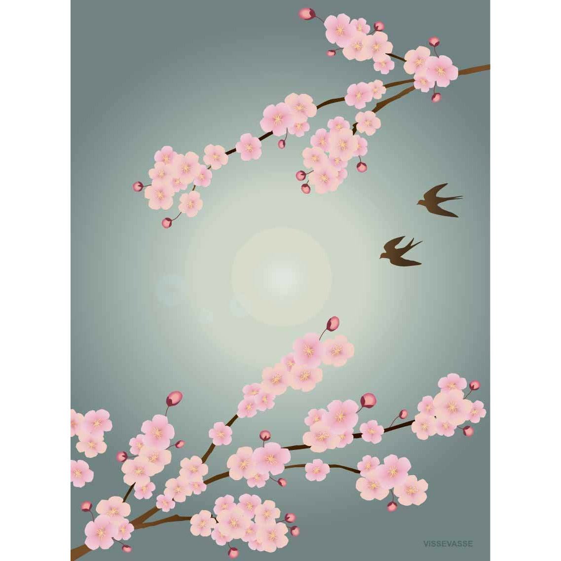 Vissevasse Sakura -plakat, 30 x40 cm