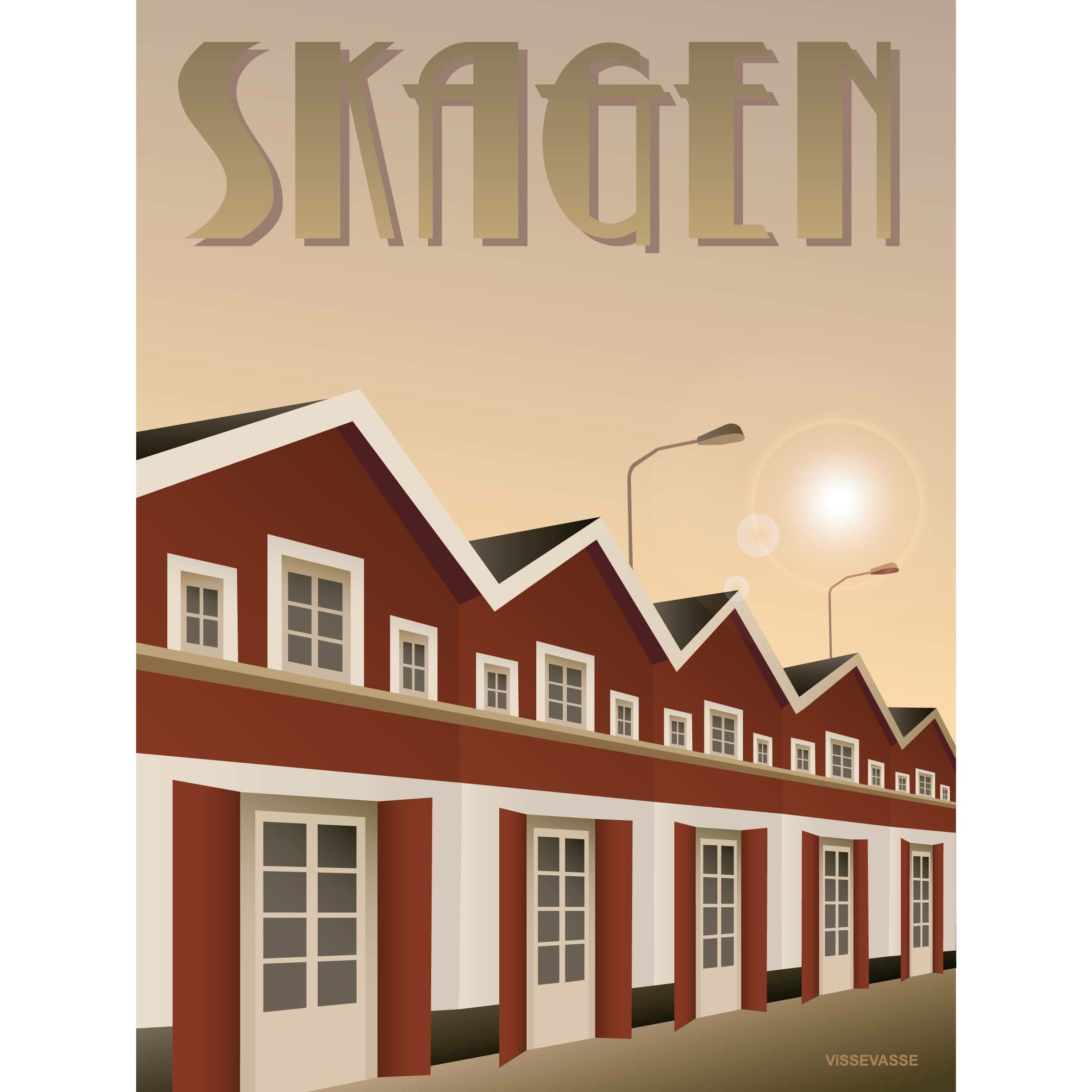 Vissevasse Skagen Hafen Poster, 30 X40 cm