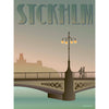  Stockholm Vasa Bridge Poster 30 x40 cm