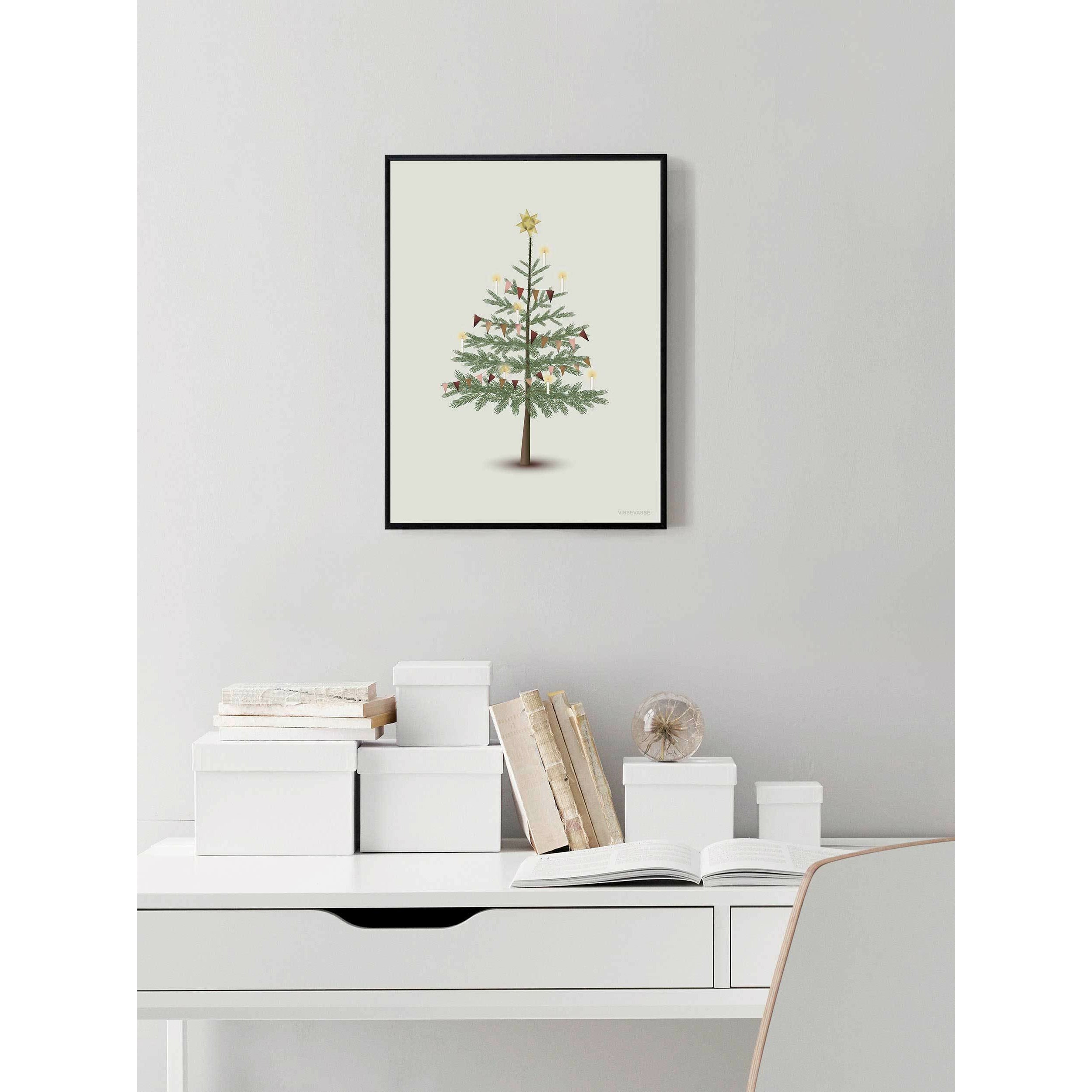 Vissevasse L'affiche de l'arbre de Noël, 30 x40 cm