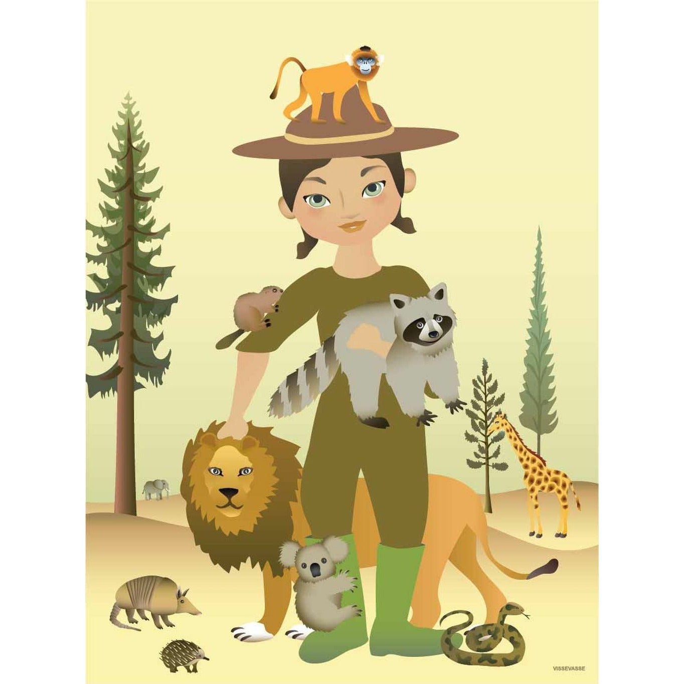 Vissevasse The Zookeeper Poster, 15 X21 Cm