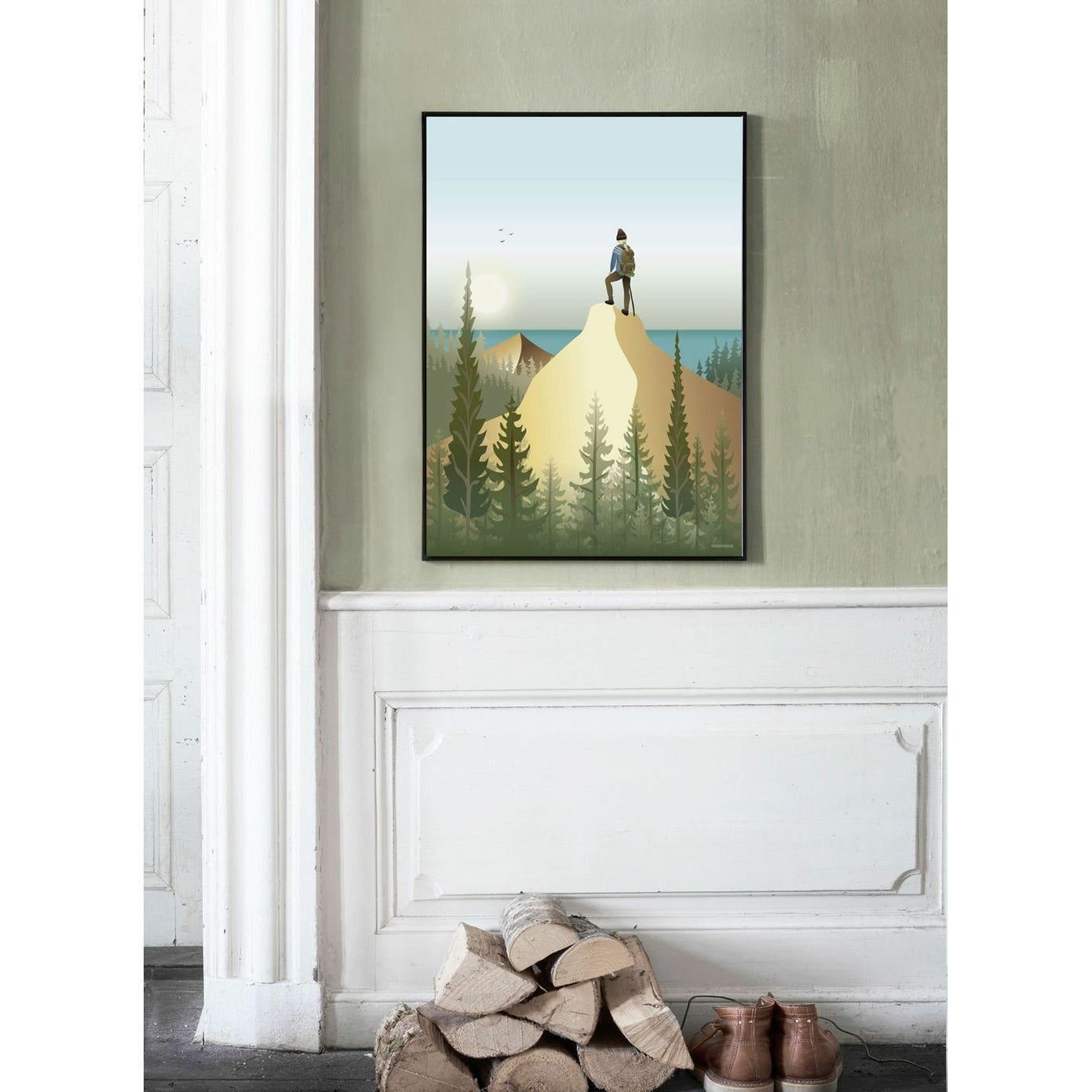 Vissevasse Top of the Mountain Poster, 15 x21 cm