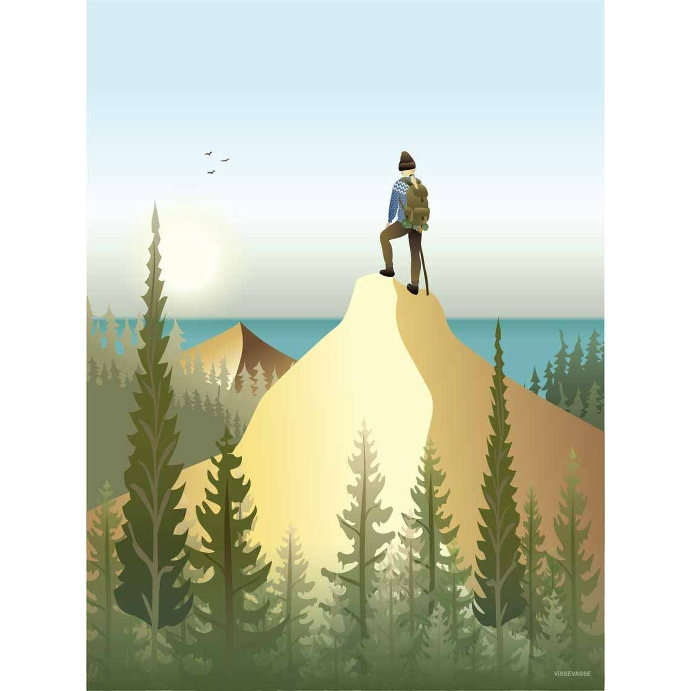 Vissevasse Top Of The Mountain Poster, 30 X40 cm