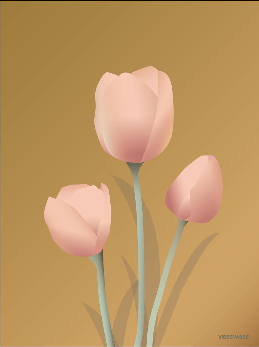 Vissevasse Tulip Poster 15 X21 Cm, Amber