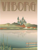 Vissevasse Viborg-Seen-Poster, 15 X21 cm