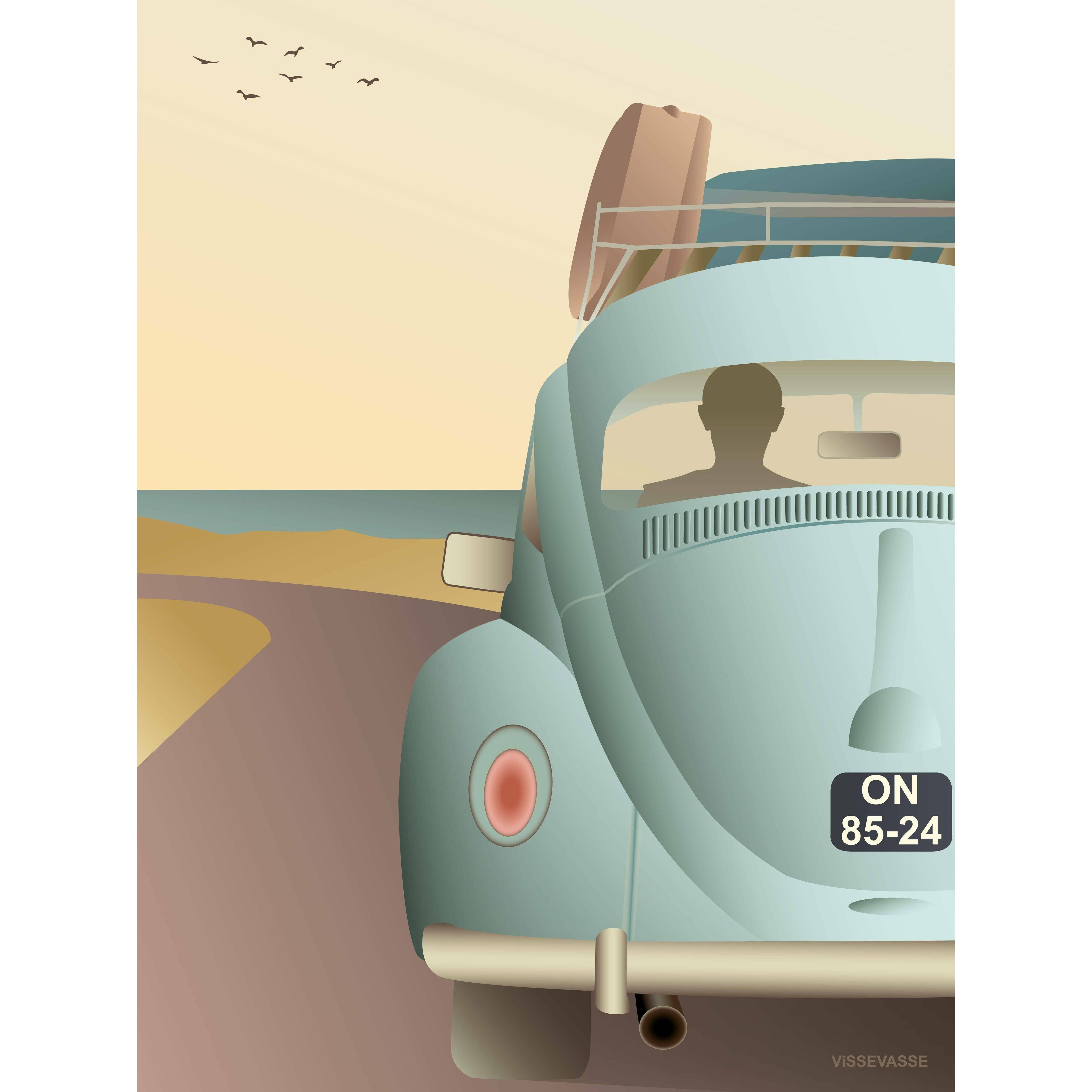 Vissevasse Vw Beetle Poster, 30 X40 Cm