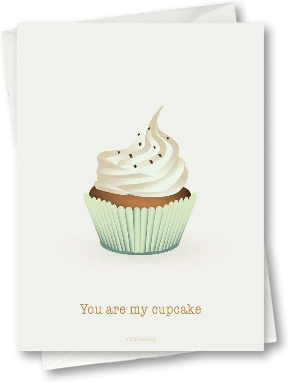 Vissevasse Tu es ma carte de voeux cupcake, 10,5x15cm