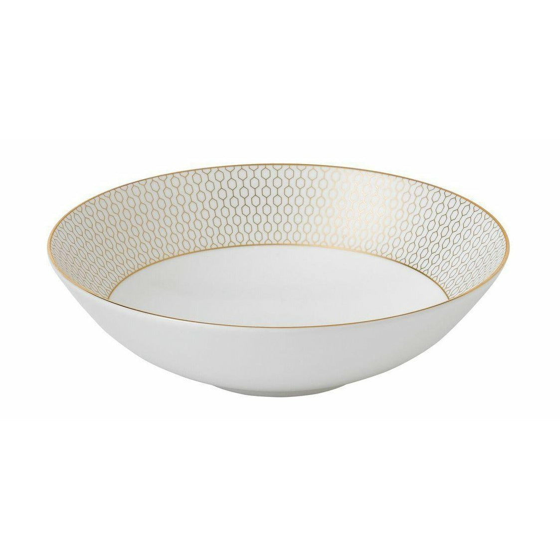 Wedgwood Arris Deep Plate 21 cm, valkoinen/kulta