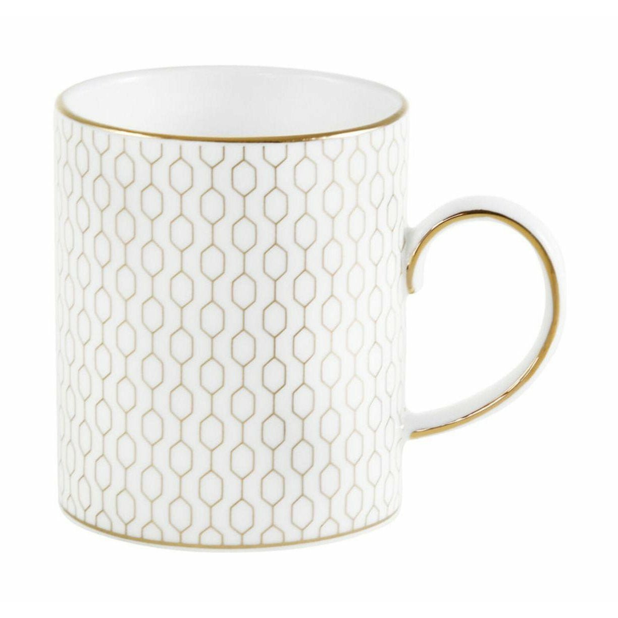 Wedgwood Arris Becher 0,34 L, Weiß/Gold