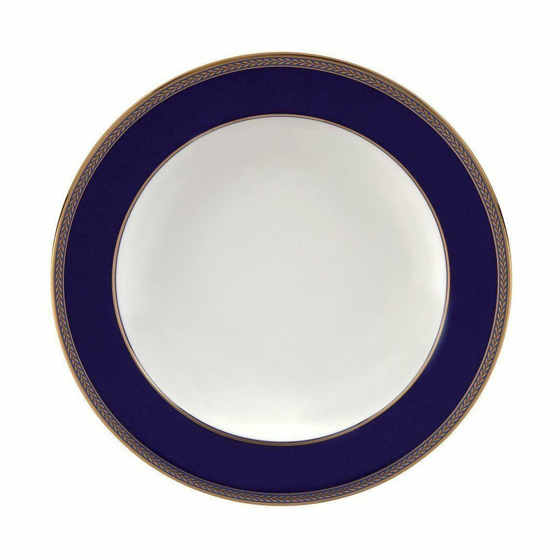 Wedgwood Renaissance goud diepe plaat 23 cm, wit/blauw