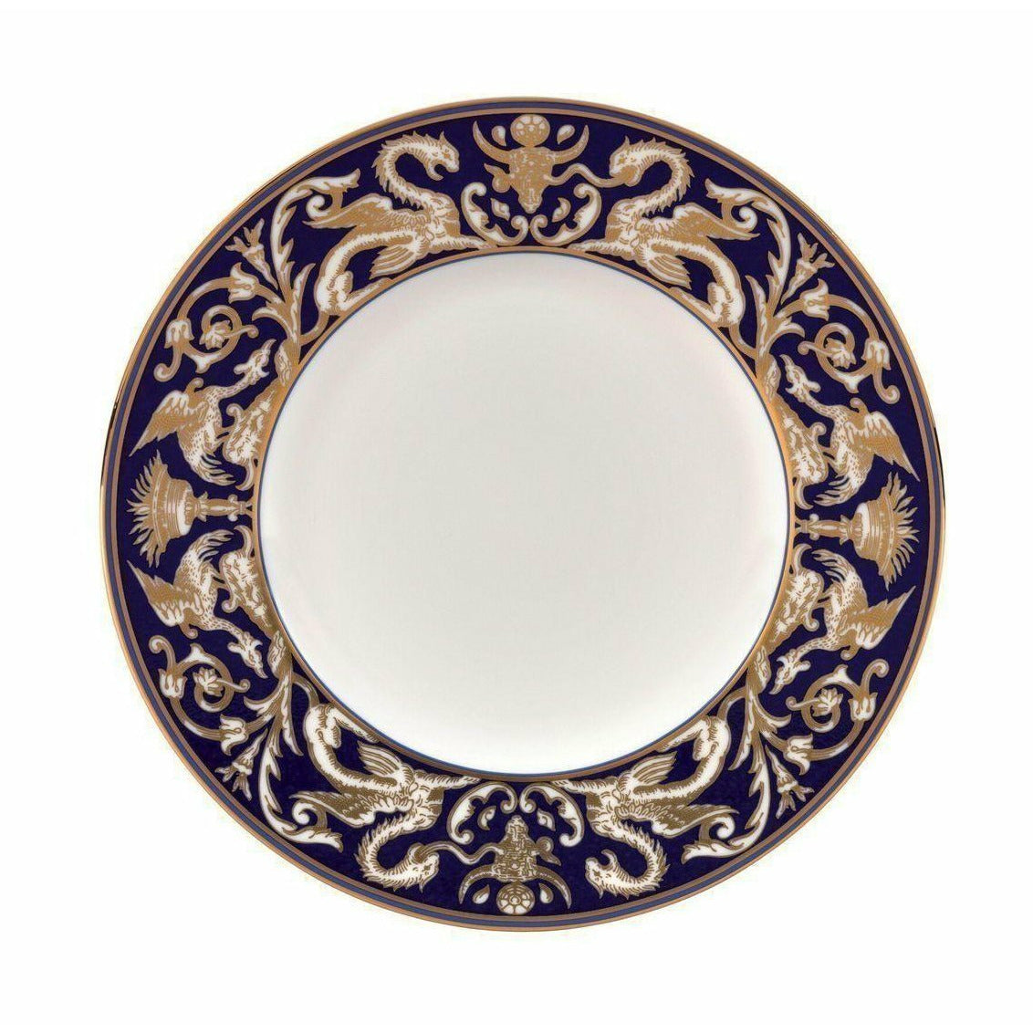 Wedgwood Renaissance Gold Florentine Accent Plate 23 Cm, White/Blue