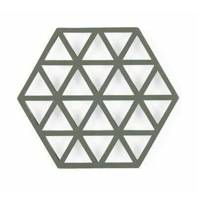 [product_category]-Zone Denmark Triangles Coaster 16 Cm, Olive Taupe-Zone Denmark-5722000243595-24359-ZON-1