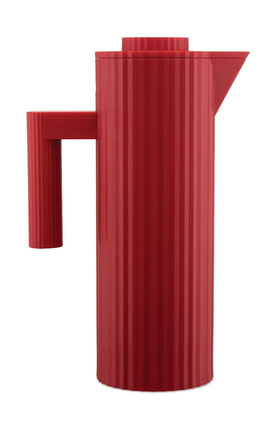 Alessi Plissé Thermo -eristetty kannu 1 L, punainen