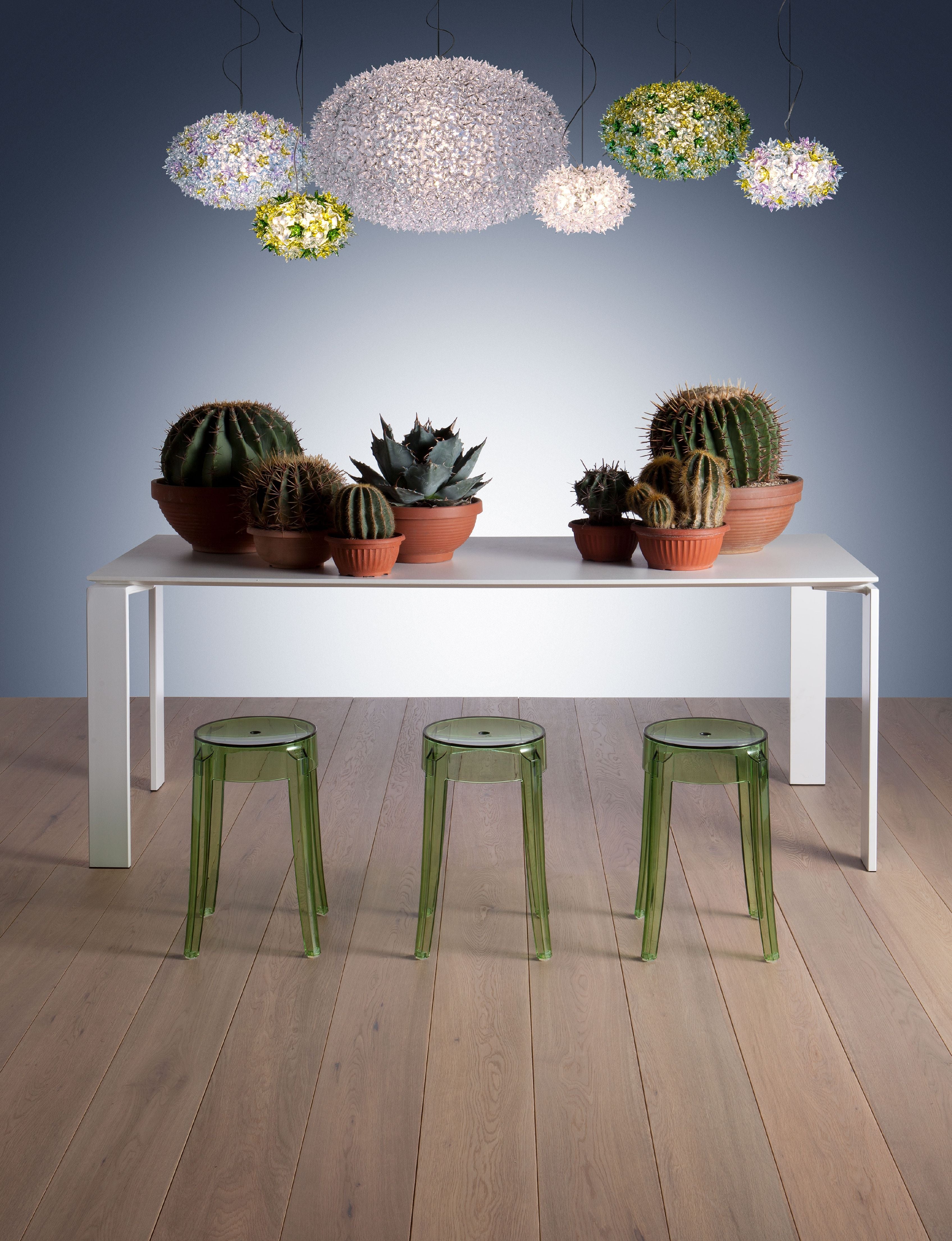 Kartell Fire skrivebord 190x79 cm, aluminium/sort