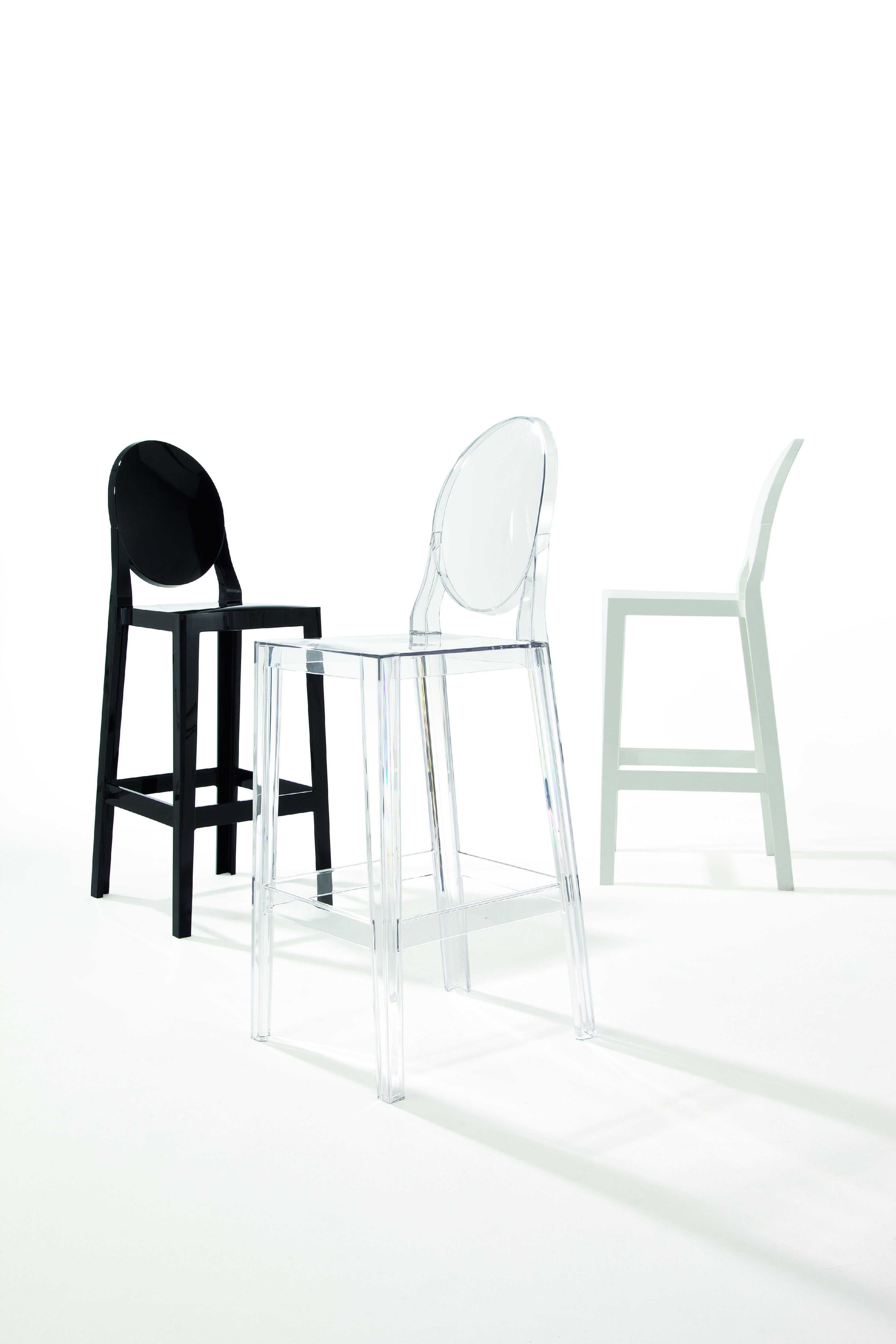 Kartell One More Por favor taburete 75 cm, negro