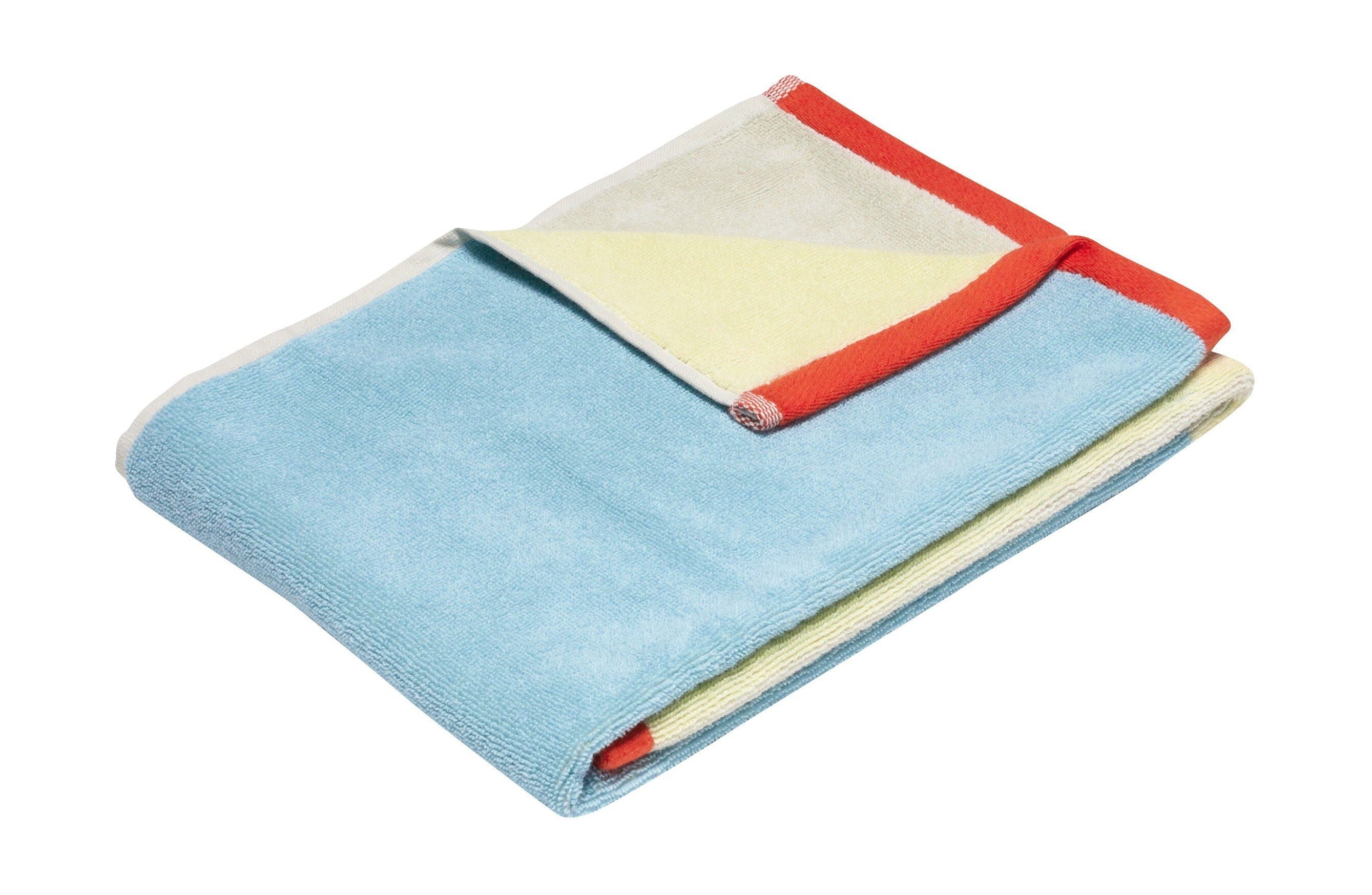 Hübsch Bloc Towel Small, Light Blue / Multicolour