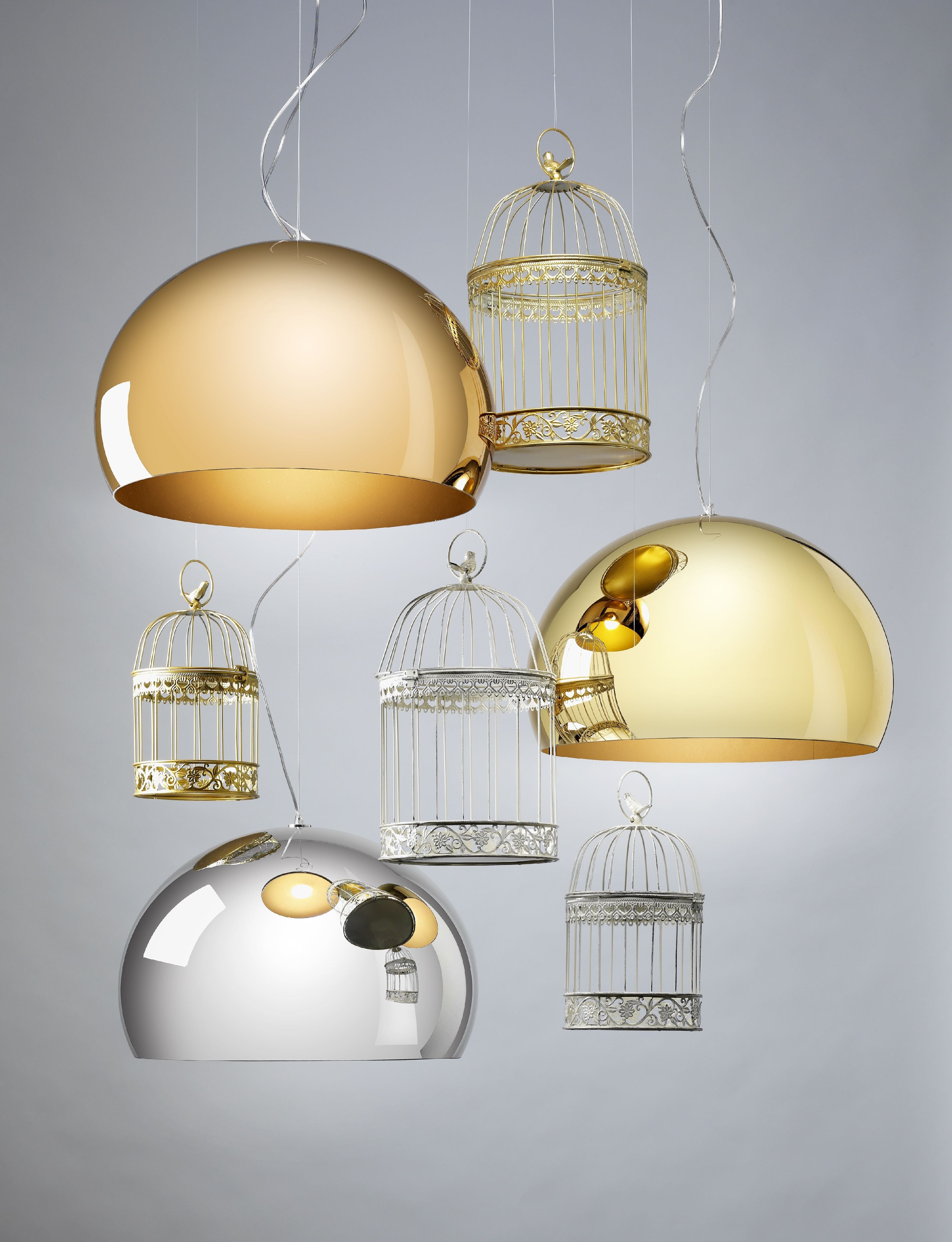 Kartell FL/Y suspensjonslampe, gull