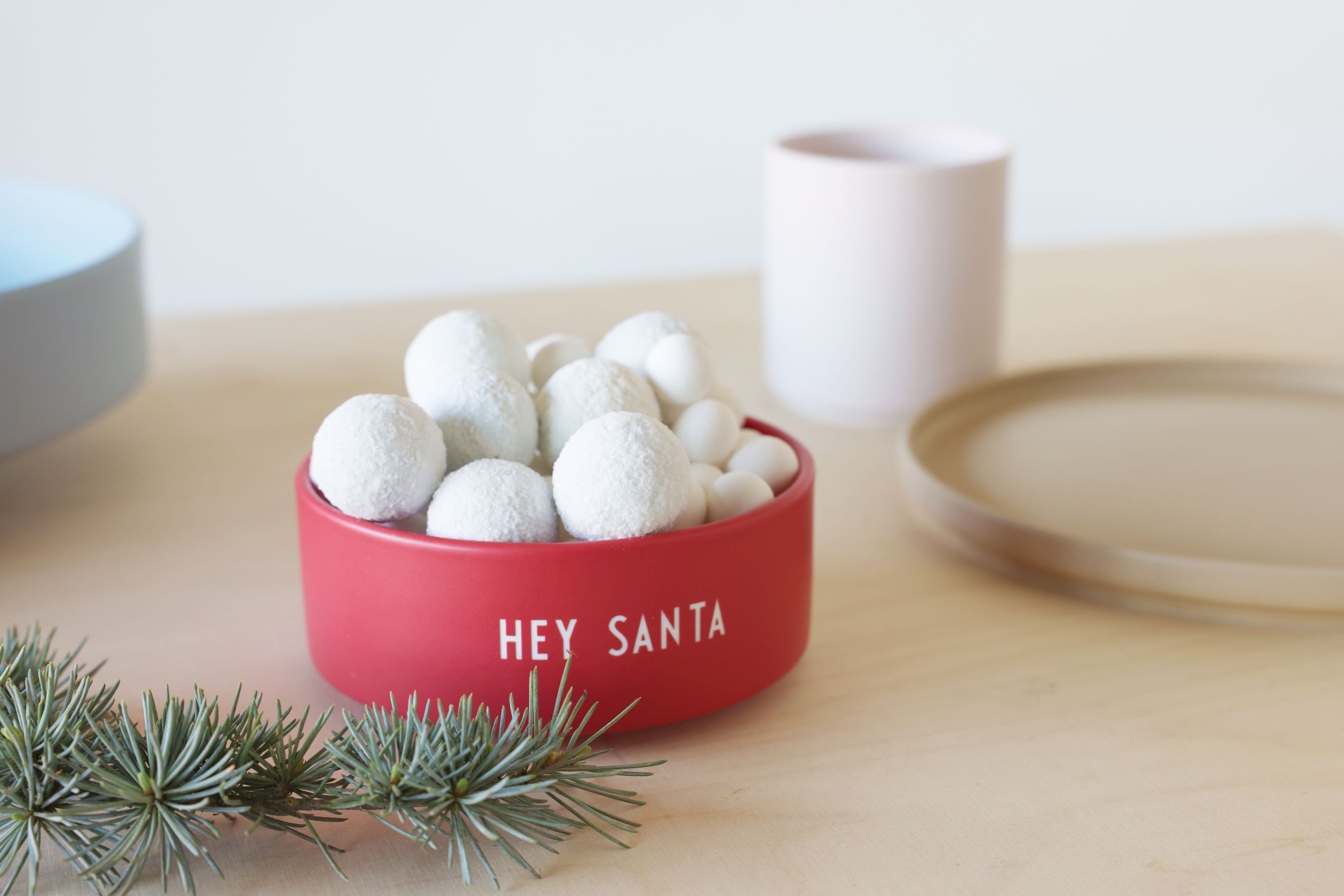 Design Letters Snack Bowl, Faded Rose