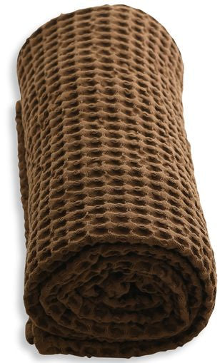 Orgaanisen yhtiön Big Waffle Towel ja Blanket, Teak