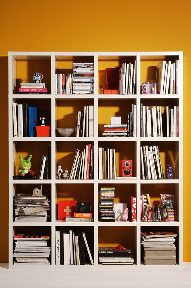 Kartell Polvara Cube für Bücherregal, rot