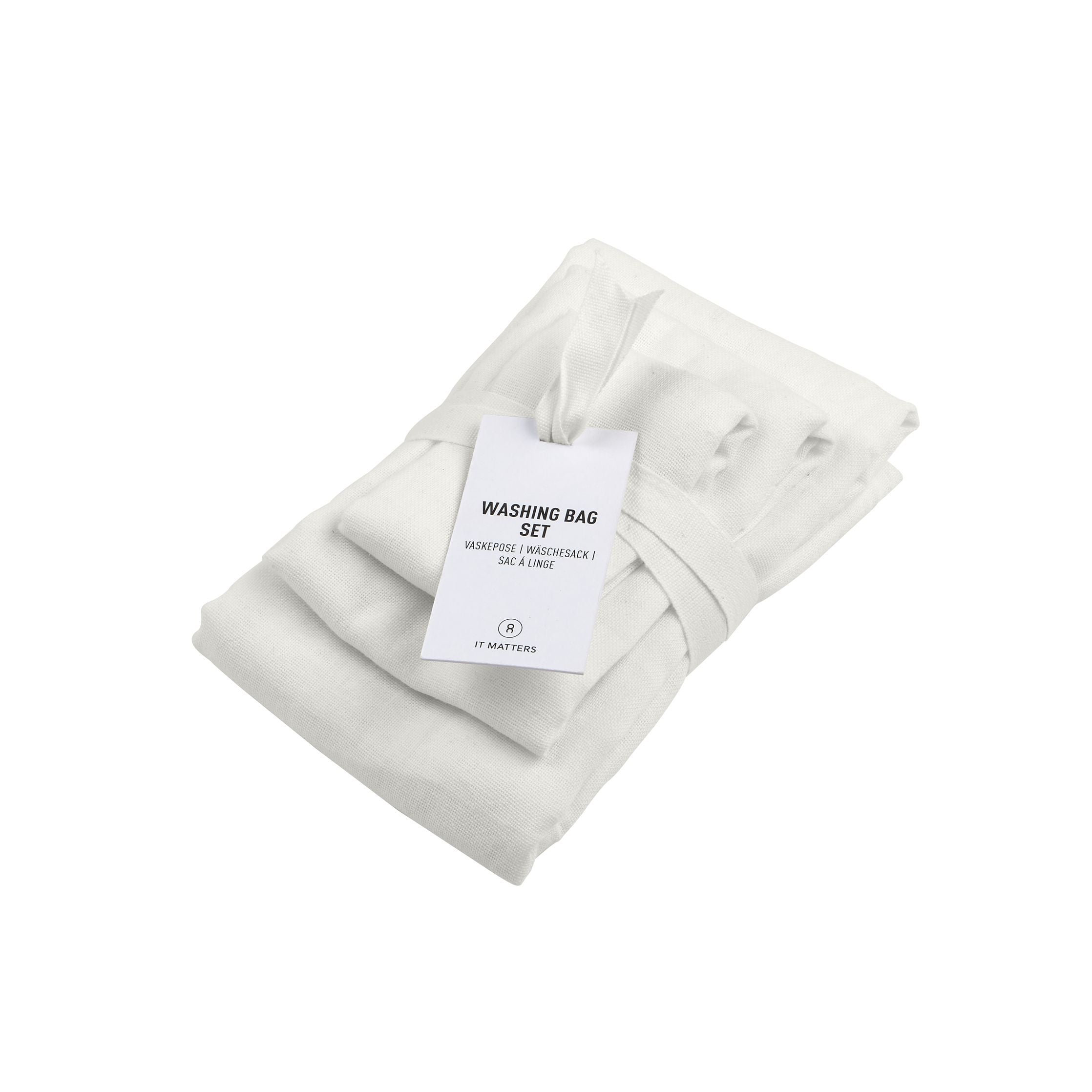 Orgaaninen yhtiö Washing Bag Set, Natural White